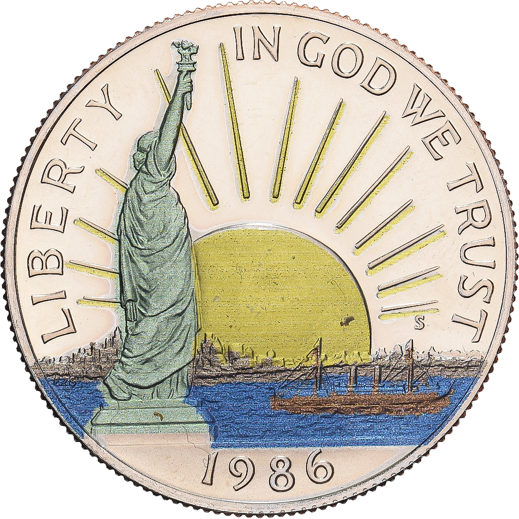 United States, Half Dollar, 1986, San Francisco, Copper-Nickel Clad Copper