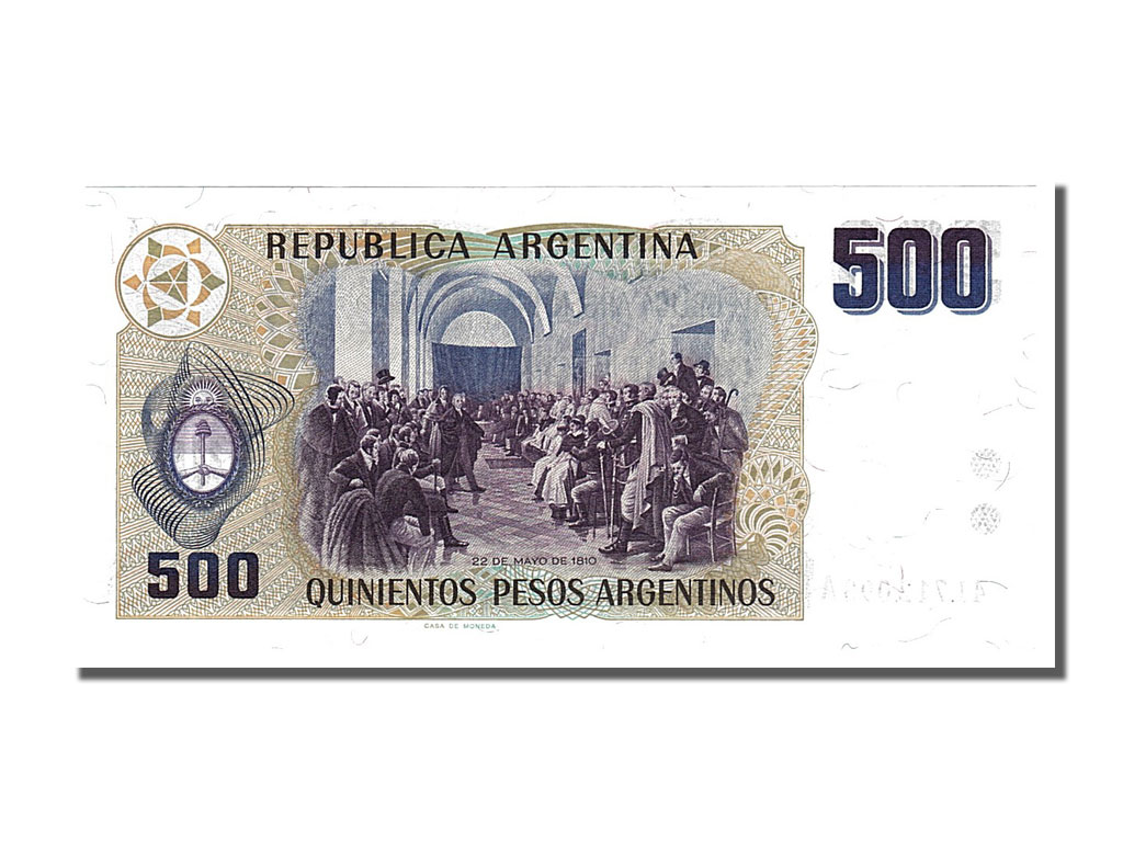 Banknote, Argentina, 500 Pesos Argentinos, 1984, UNC(6570) World Paper Money