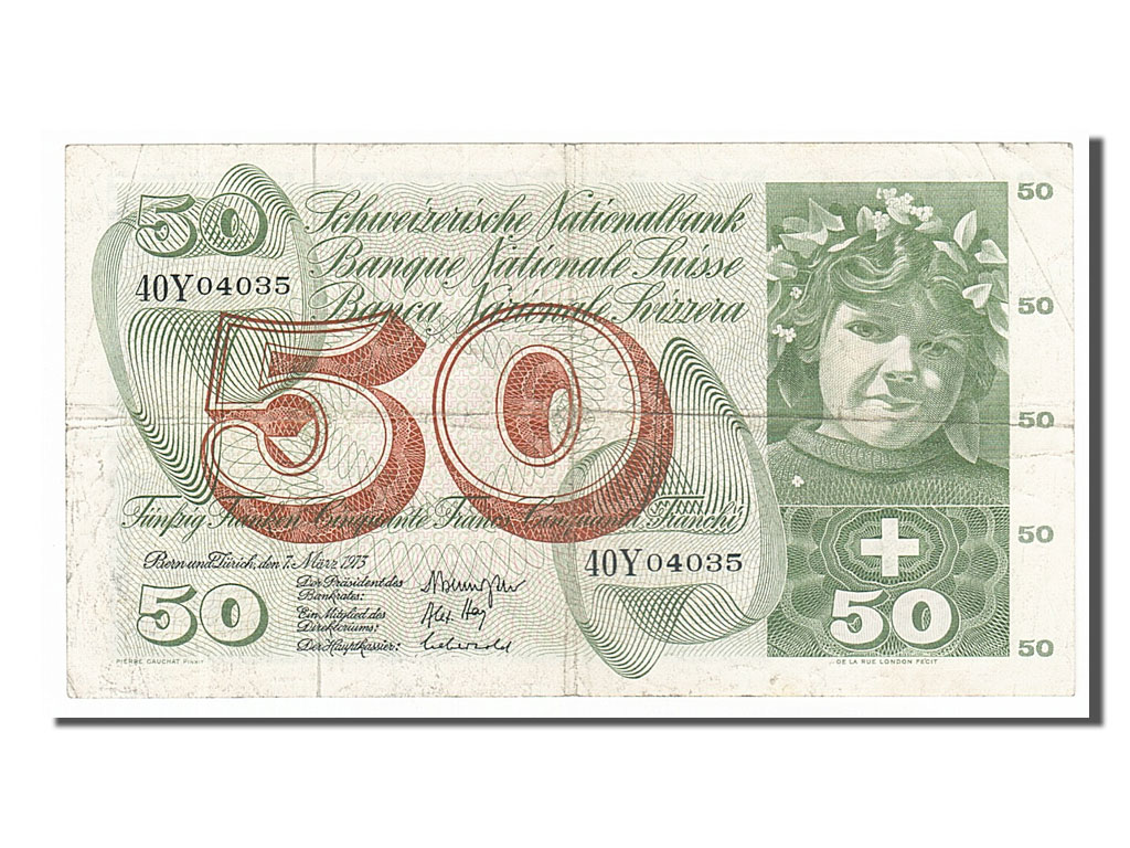 Banknote, Switzerland, 50 Franken, 1973, 1973-03-07, EF(40-45)