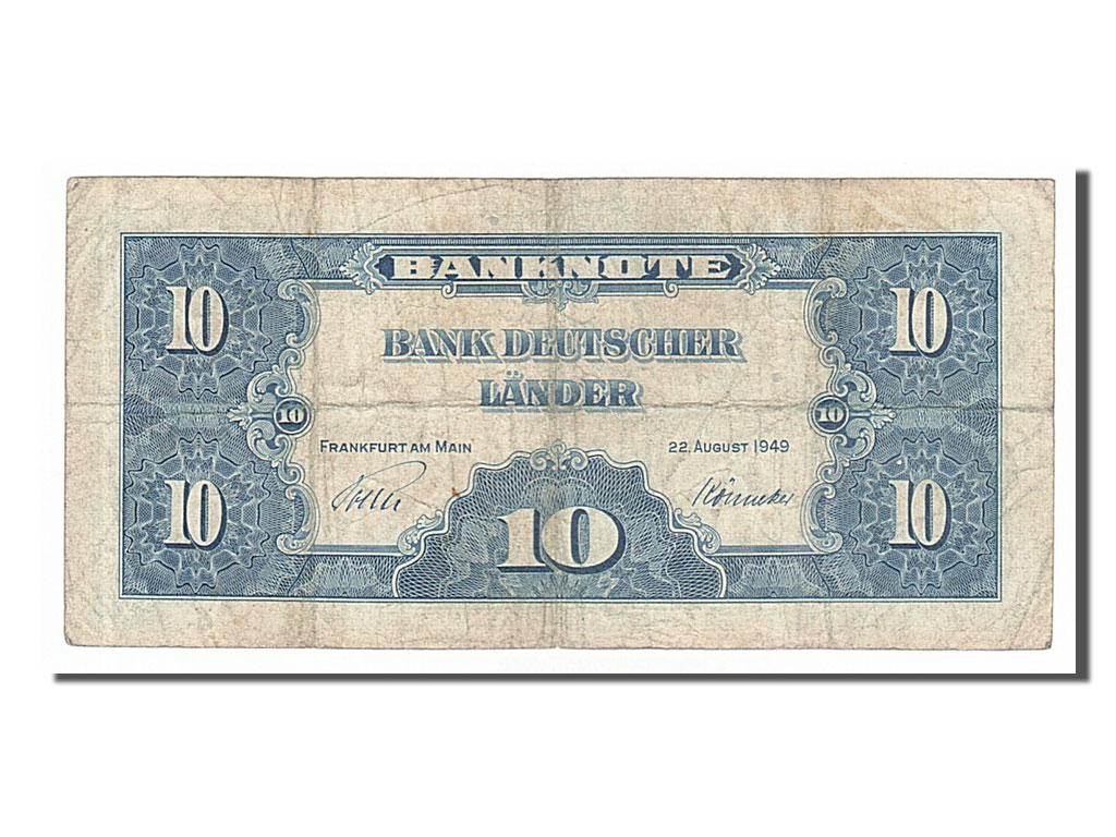 Banknote, GERMANY - FEDERAL REPUBLIC, 10 Deutsche Mark, 1949, 1949-08-22