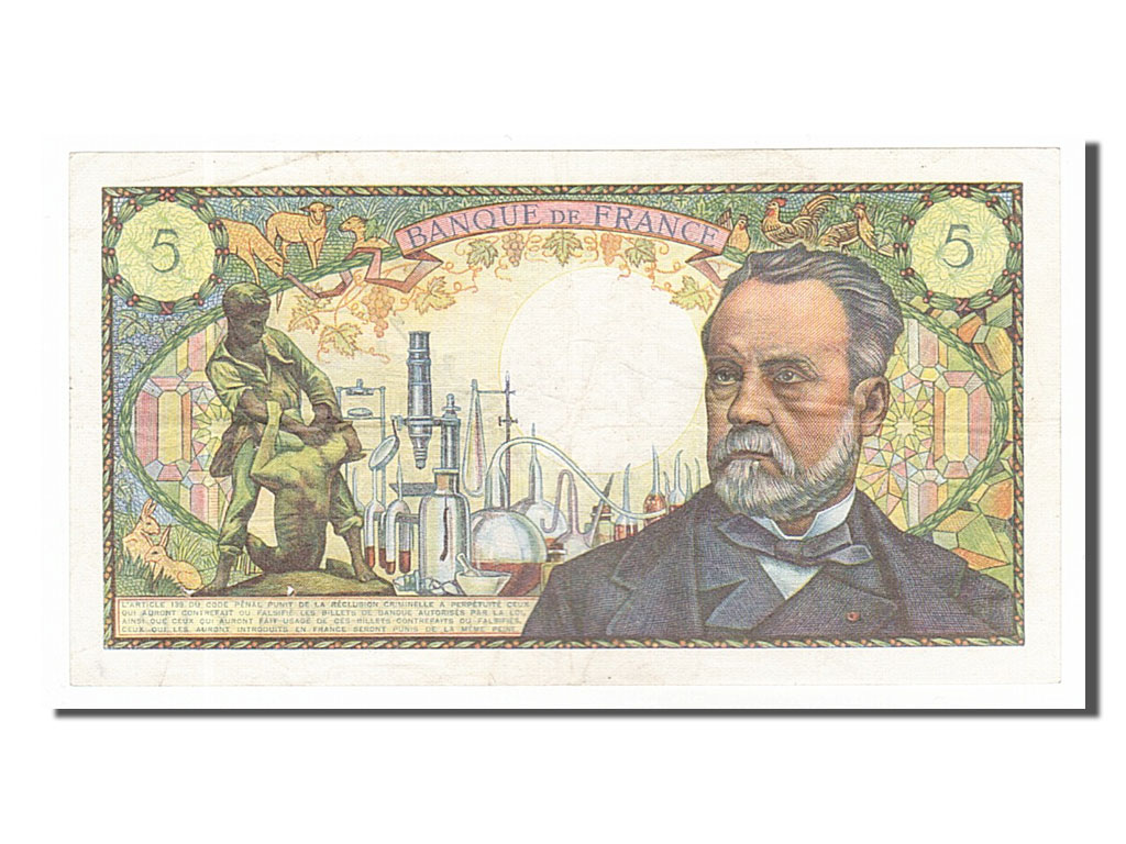 Banknote, France, 5 Francs, 5 F 1966-1970 ''Pasteur'', 1969, 1969-09-04