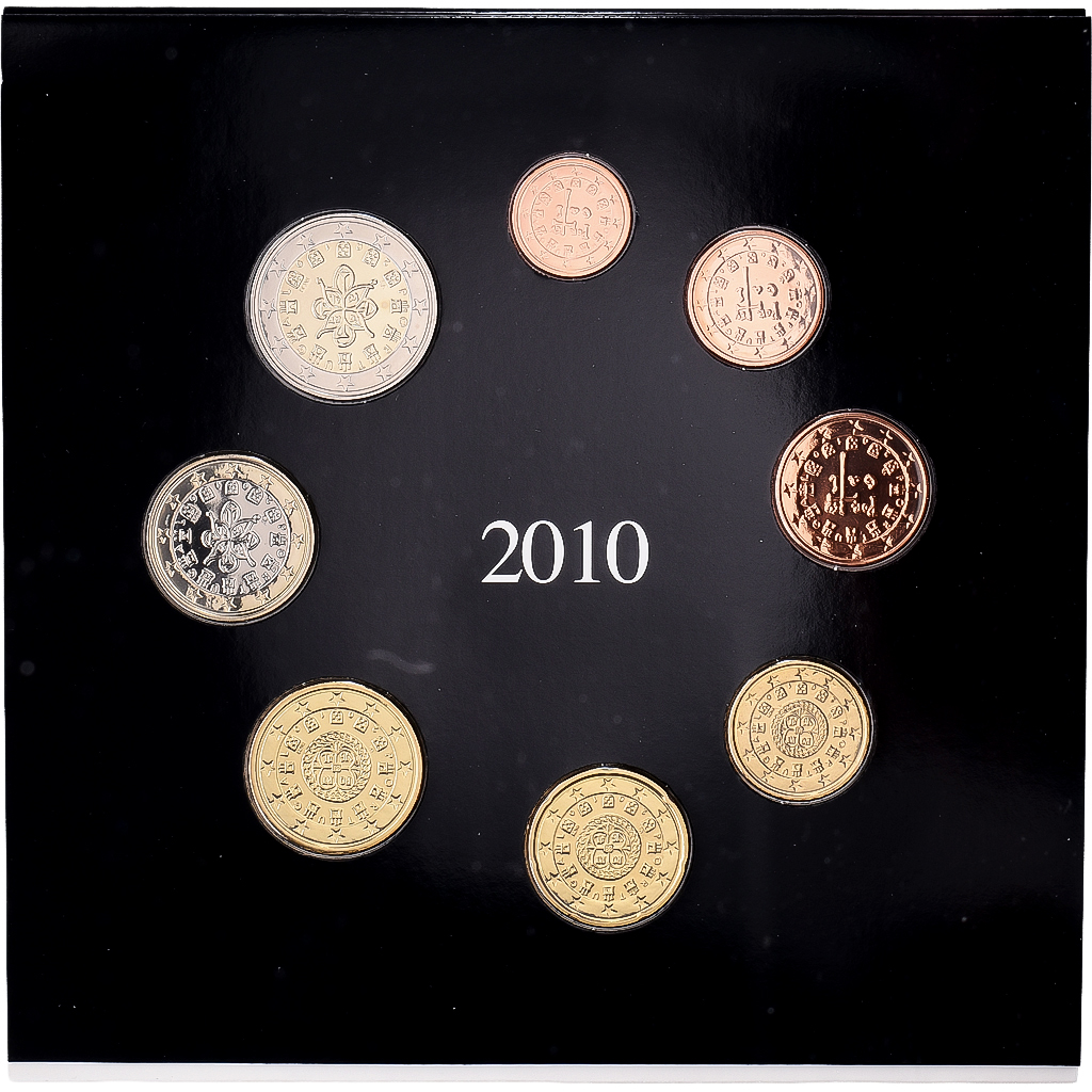 Portugal, Set 1 ct. - 2 Euro, Série BU, 2010, Lisbonne, FDC
