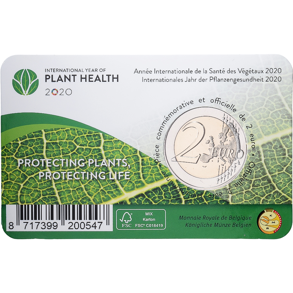 Belgien, 2 Euro, International Year of Plant Health, BU, 2020, Monnaie Royale