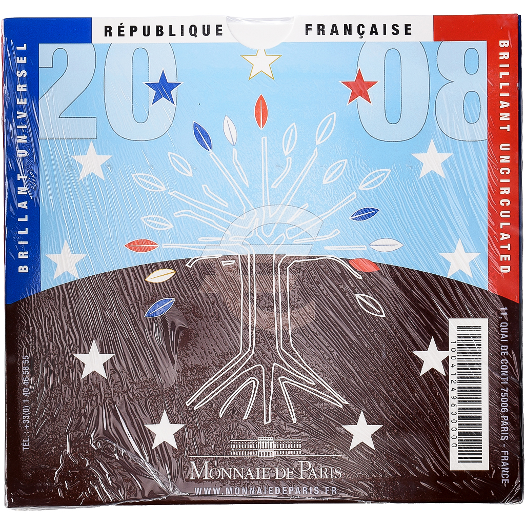 France, Set 1 ct. - 2 Euro, Série BU, 2008, MDP, FDC