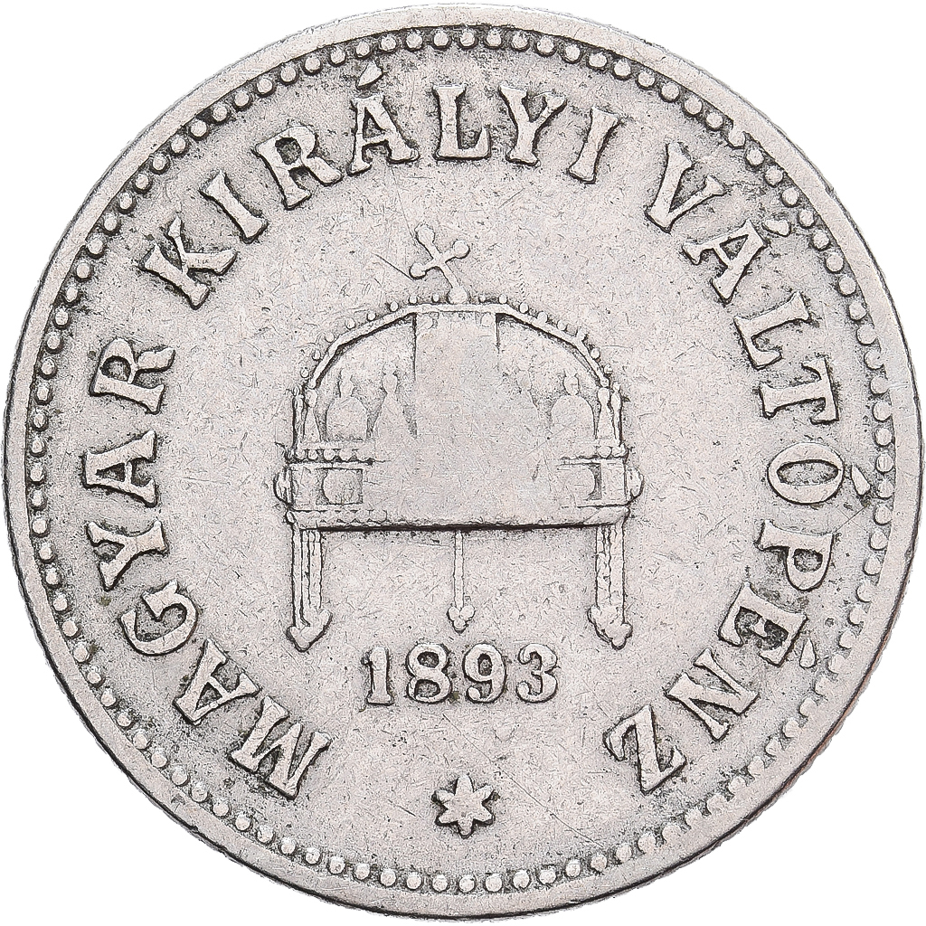 Hungary, Franz Joseph I, 10 Filler, 1893, Kormoczbanya, Nickel, EF