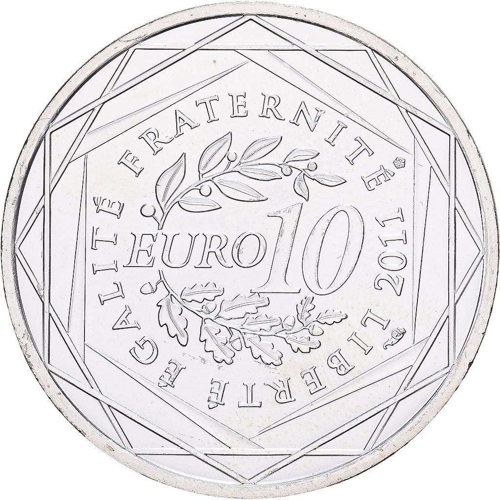 France, 10 Euro, Mayotte, 2011, Monnaie de Paris, Silver, AU