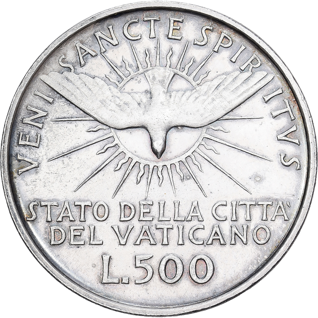 Vatican, Sede Vacante, 500 Lire, 1958, Rome, Silver, AU, KM:57
