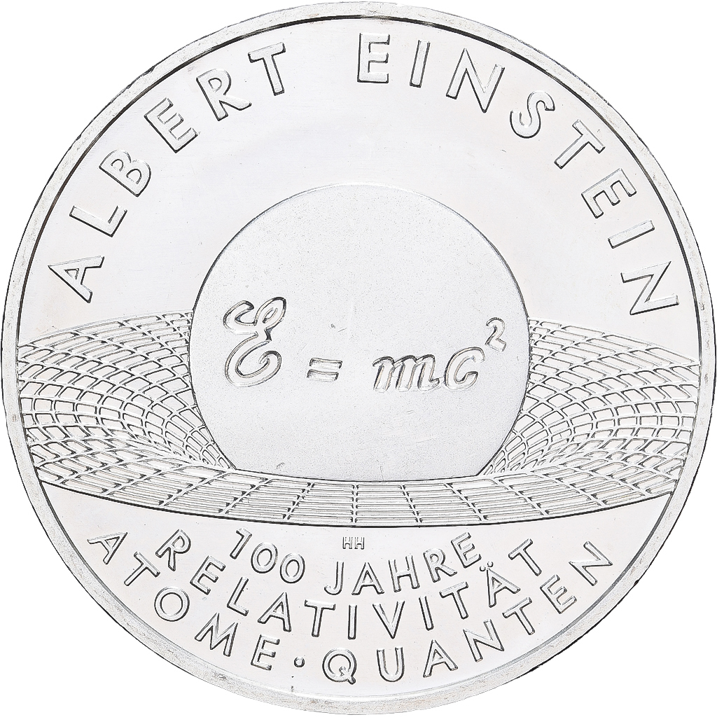 République fédérale d'Allemagne, 10 Euro, Albert Einstein, 2005, Hamburg