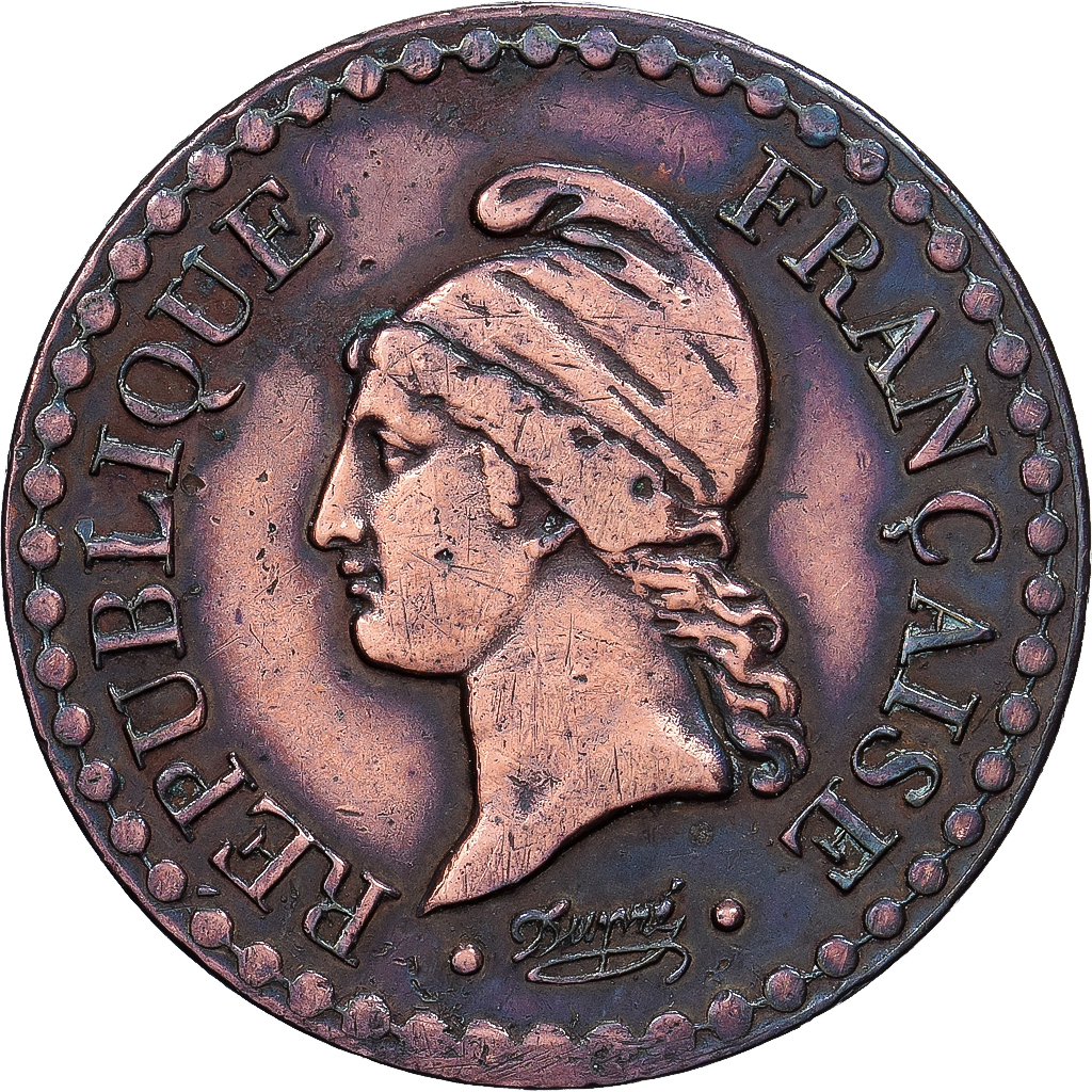France, Centime, Dupré, 1848, Paris, Bronze, EF, Gadoury:84, KM:754