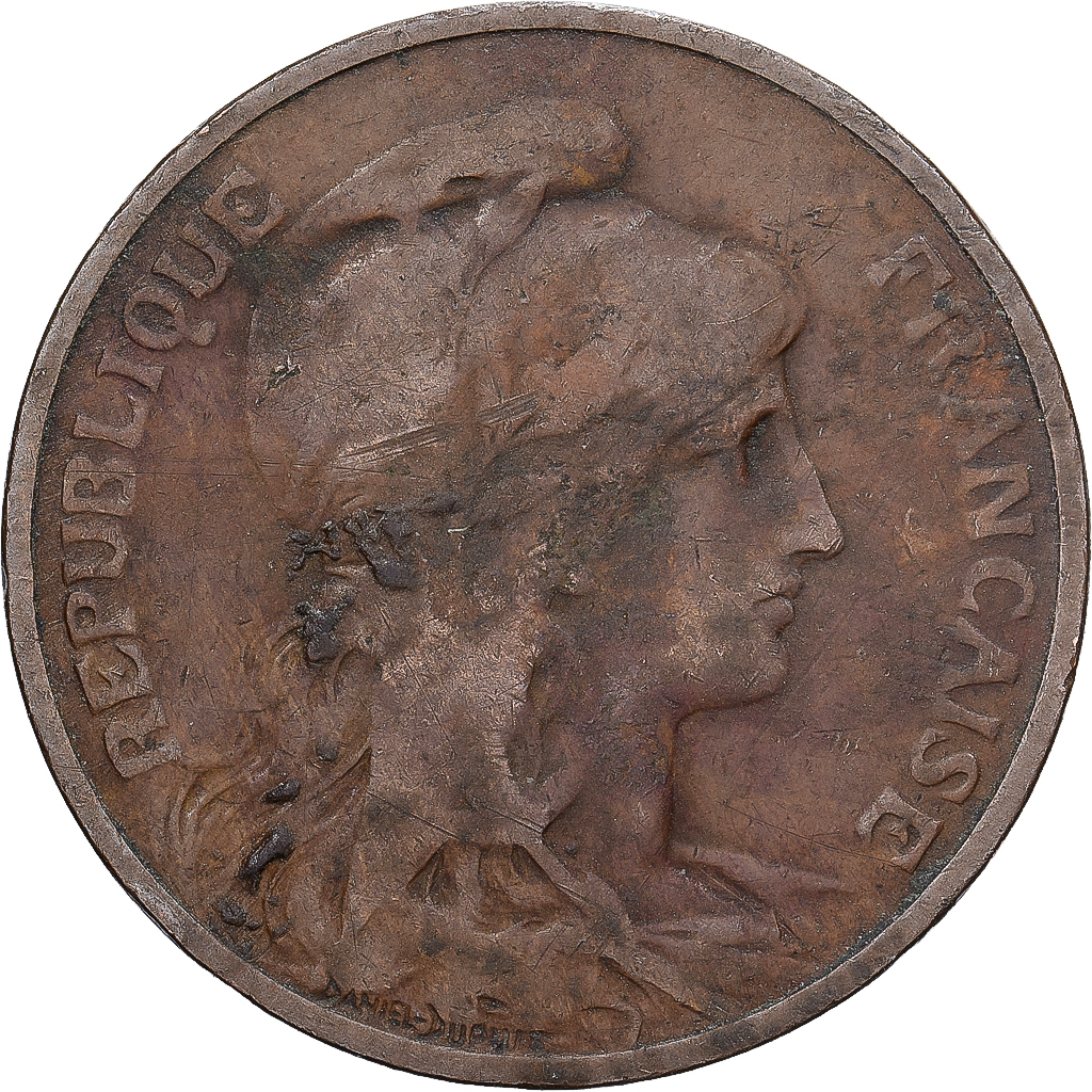 France, 5 Centimes, Dupuis, 1902, Paris, Bronze, VF(30-35), Gadoury:165, KM:842