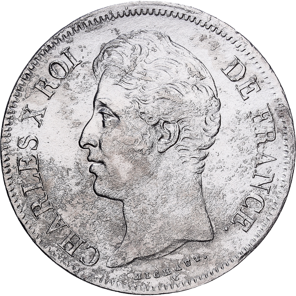 France, Charles X, 5 Francs, 1829, Rouen, Silver, , Gadoury:644