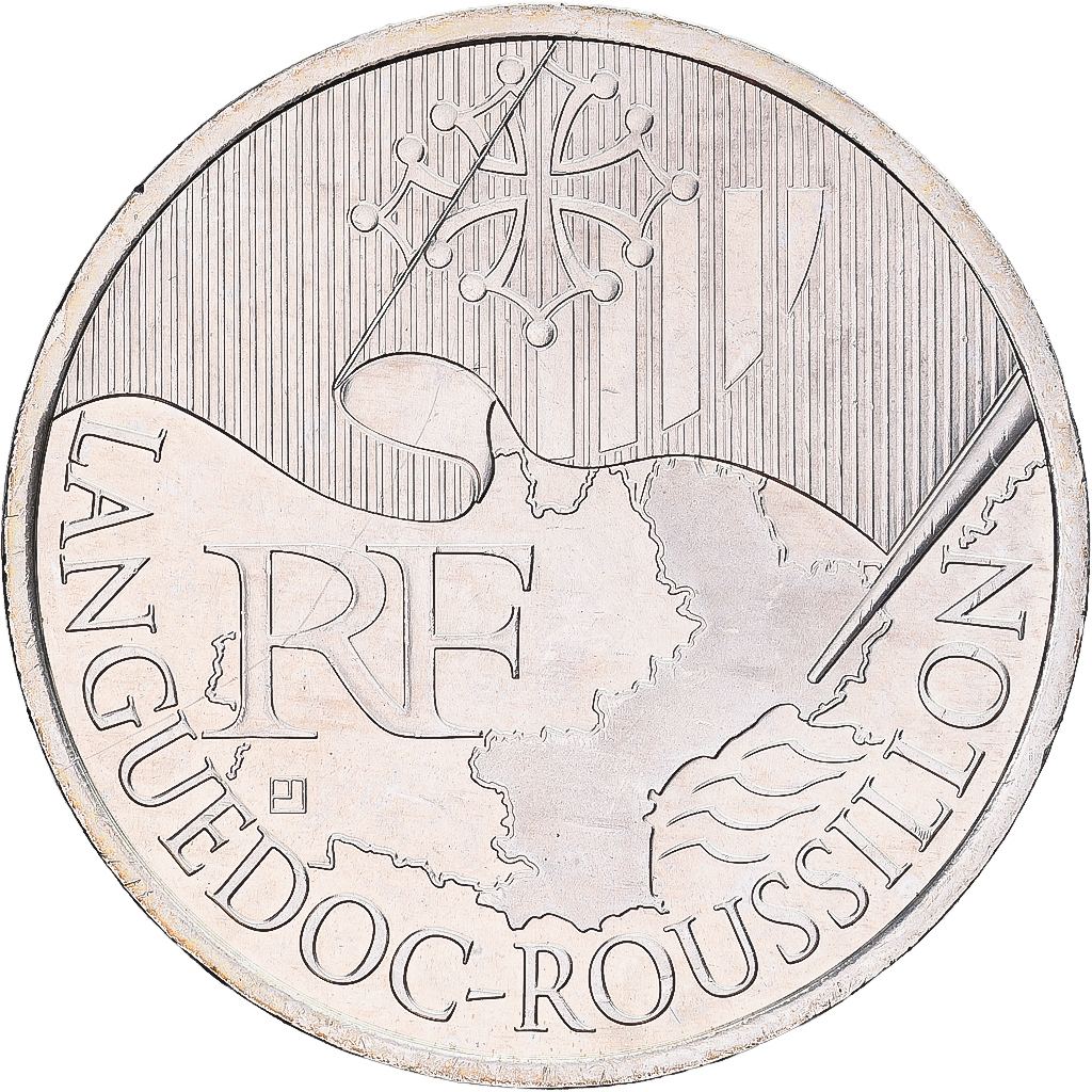 France, 10 Euro, Languedoc-Roussillon, 2010, Monnaie de Paris, Argent, SUP