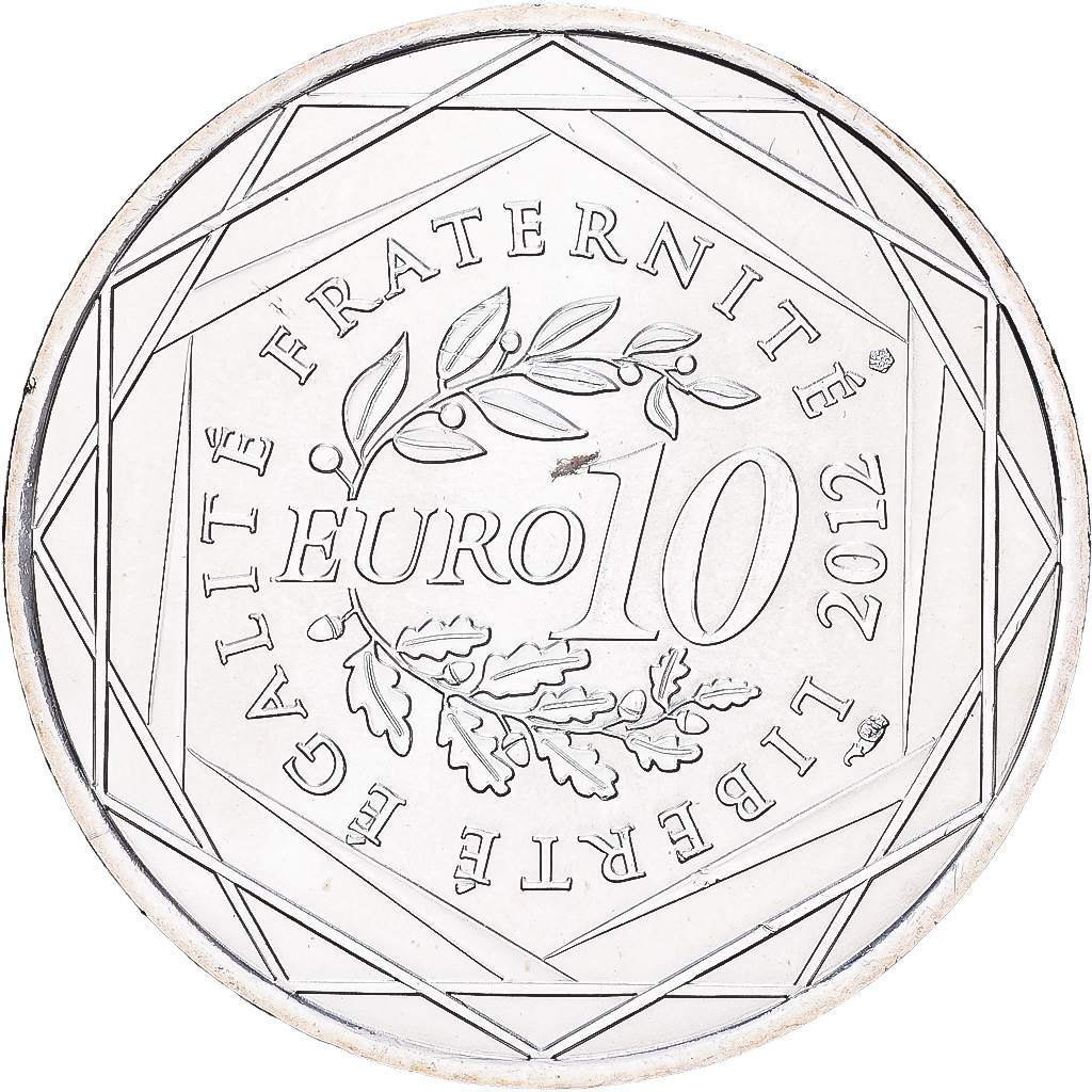Frankreich, 10 Euro, Champagne-Ardenne, 2012, Paris, Silber, VZ+, Gadoury:EU514