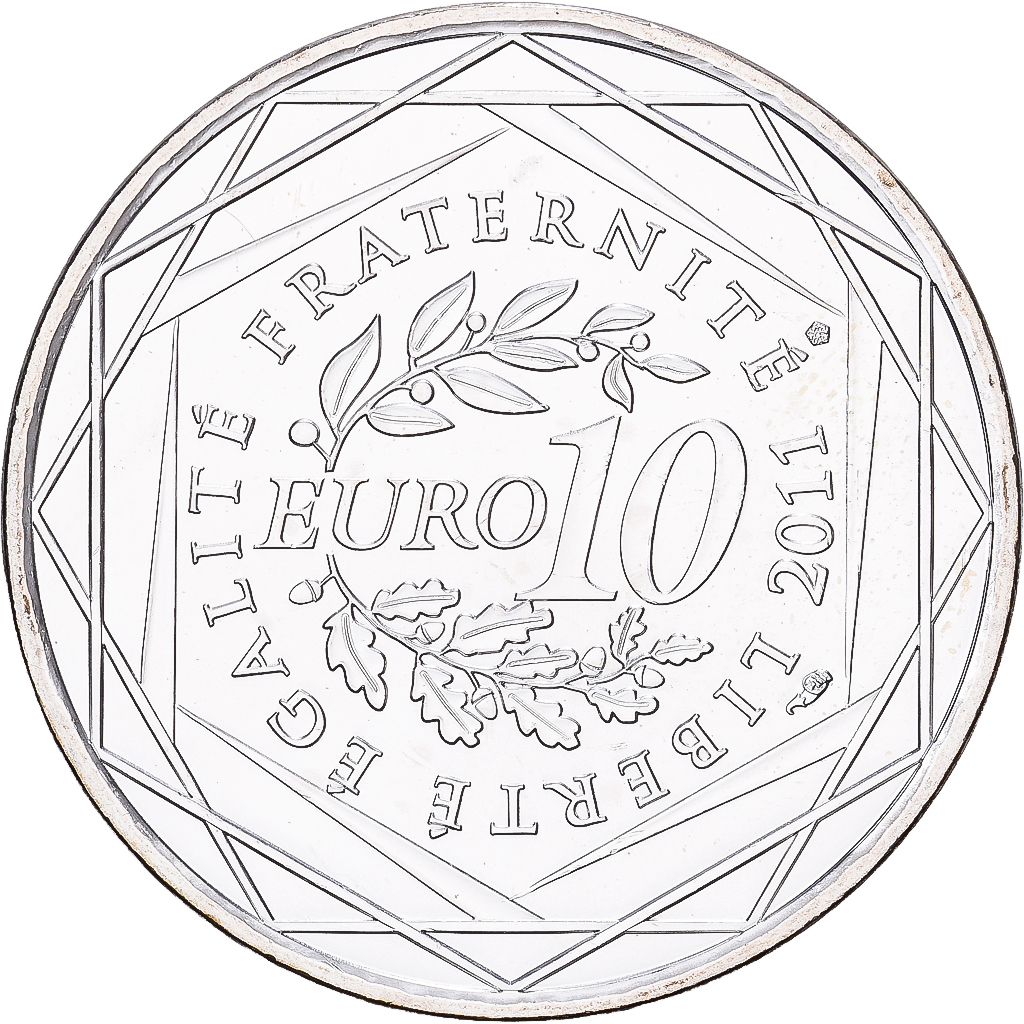 Frankreich, 10 Euro, Auvergne, 2011, Paris, Silber, VZ+, Gadoury:EU450, KM:1728