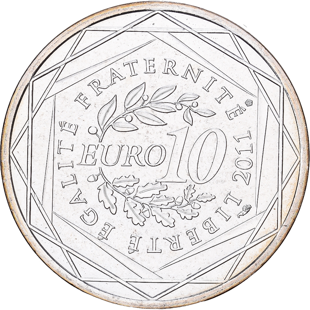 Frankreich, 10 Euro, Poitou-Charentes, 2011, Paris, Silber, VZ+, Gadoury:EU450