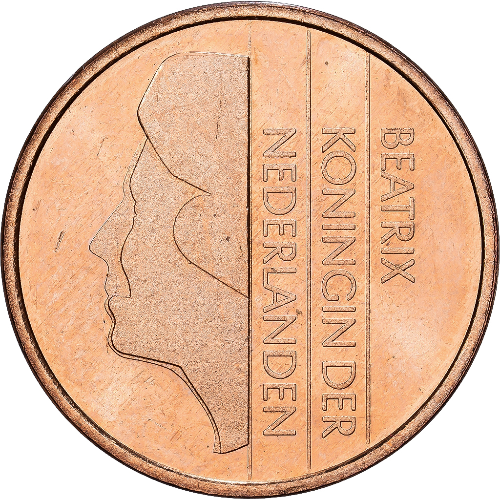 Niederlande, Beatrix, 5 Cents, 2001, PP, Bronze, VZ+, KM:202