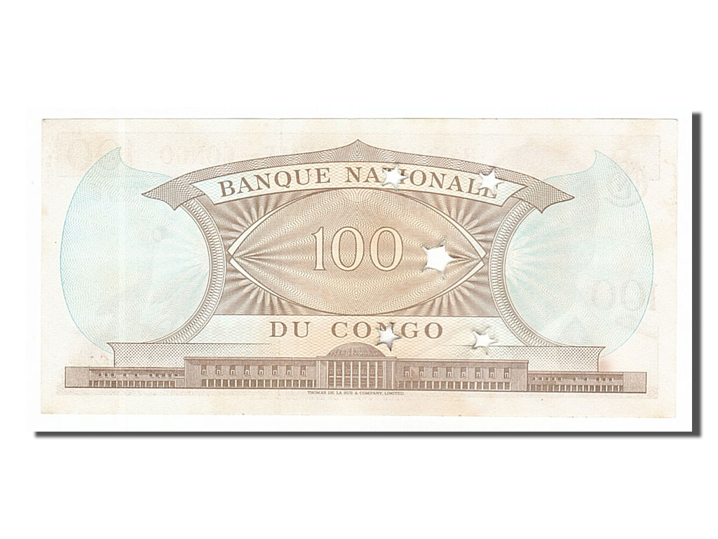 Biljet, Democratische Republiek Congo, 100 Francs, 1964, 1964-08-01, NIEUW