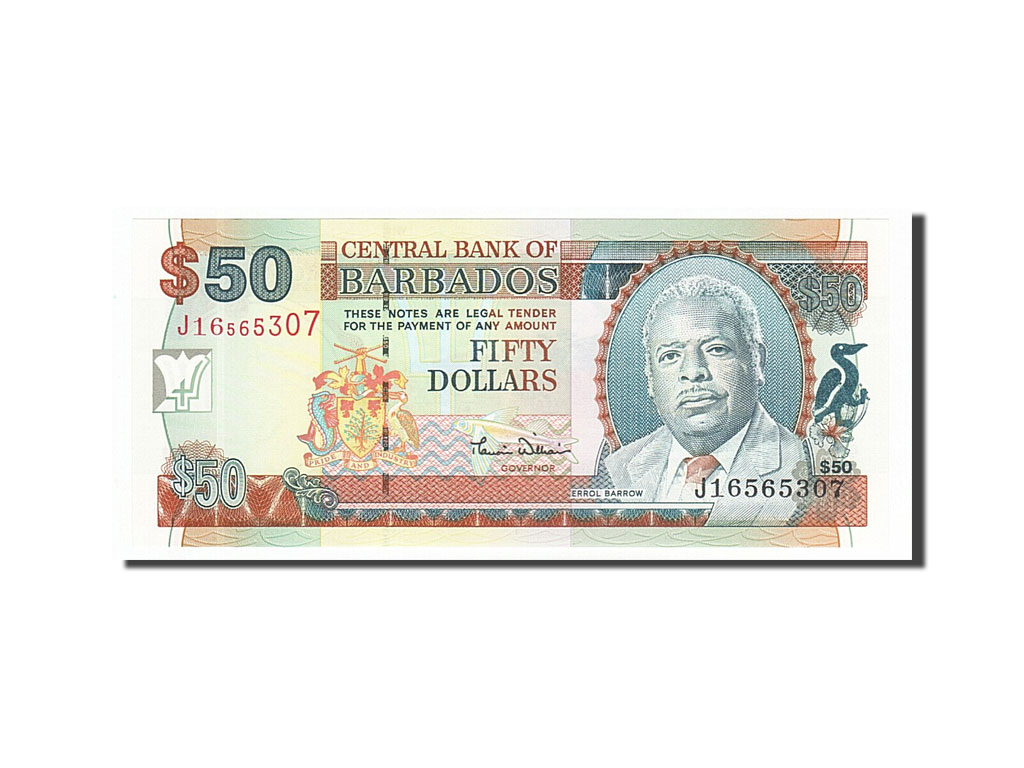 Banknote, Barbados, 50 Dollars, 2000, UNC(65-70) | World Paper Money