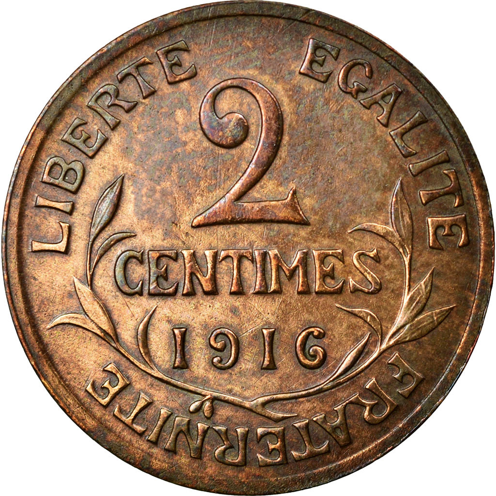 Coin, France, Dupuis, 2 Centimes, 1916, Paris, , Bronze, KM:841