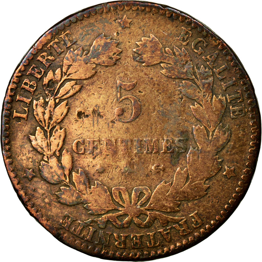 Coin, France, Cérès, 5 Centimes, 1879, Paris, , Bronze, KM:821.1