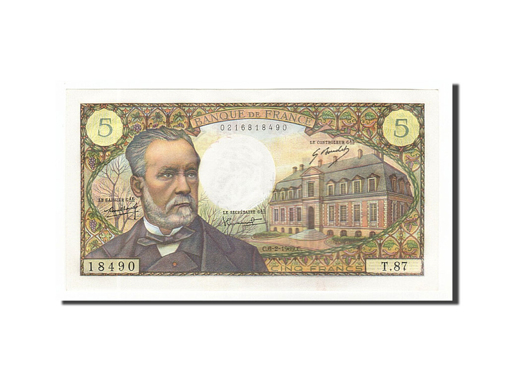 Banknote, France, 5 Francs, 5 F 1966-1970 ''Pasteur'', 1969, 1969-02-06
