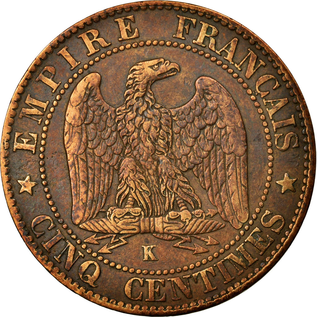 Coin, France, Napoleon III, Napoléon III, 5 Centimes, 1855, Bordeaux
