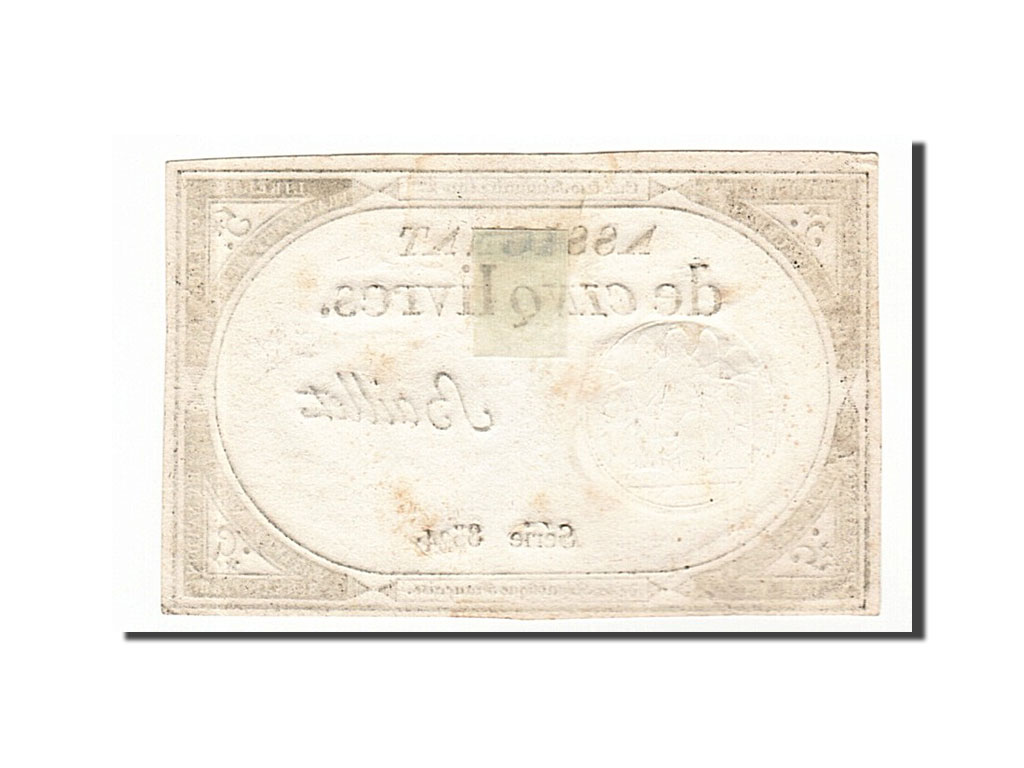 Banknote, France, 5 Livres, 1793, Baillet, EF(40-45), KM:A76, Lafaurie:171