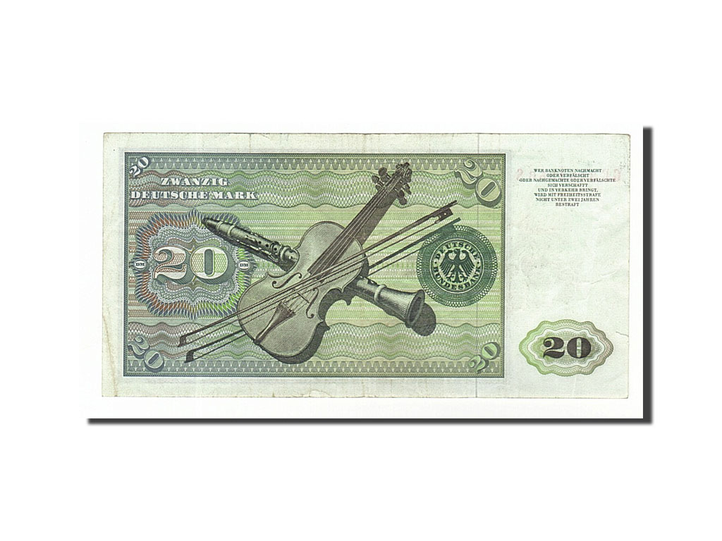 Banknote, GERMANY - FEDERAL REPUBLIC, 20 Deutsche Mark, 1970, 1970-01-02