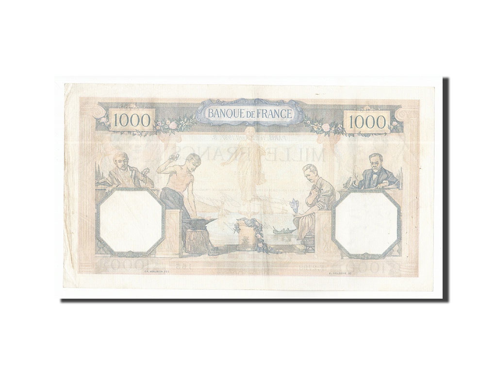 Banknote, France, 1000 Francs, 1937, 1937-04-22, EF(40-45), Fayette:37.10
