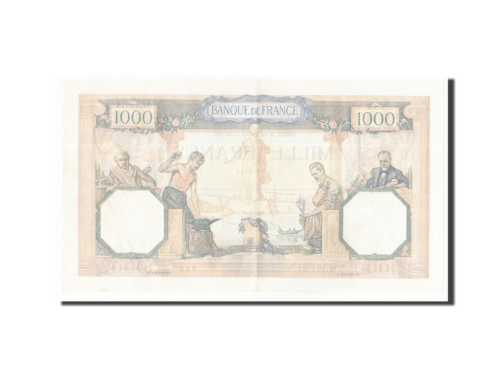 Biljet, Frankrijk, 1000 Francs, 1940, 1940-07-18, SUP+, Fayette:38.50, KM:90c