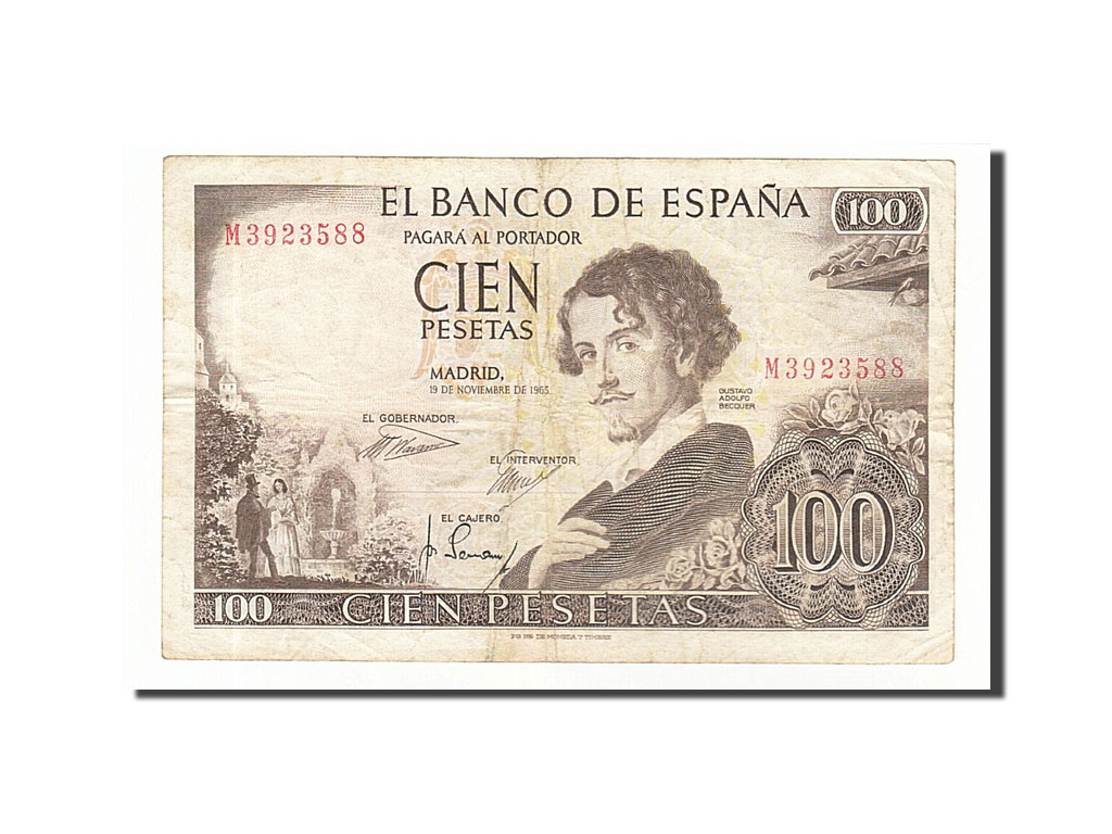 Banknote, Spain, 100 Pesetas, 1965, 1965-11-19, KM:150, EF(40-45)