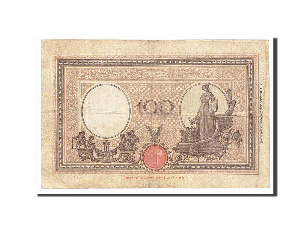 Banknote, Italy, 100 Lire, 1934, 1934-10-17, KM:50c, VF
