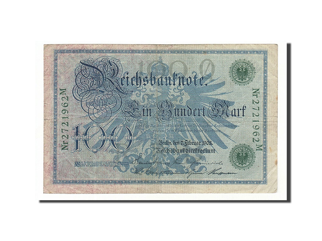 Banknote, Germany, 100 Mark, 1908, 1908-02-07, KM:34, EF(40-45)