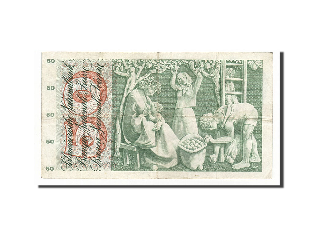 Banknote, Switzerland, 50 Franken, 1954-1961, 1963-03-28, KM:48c, VF(20-25)