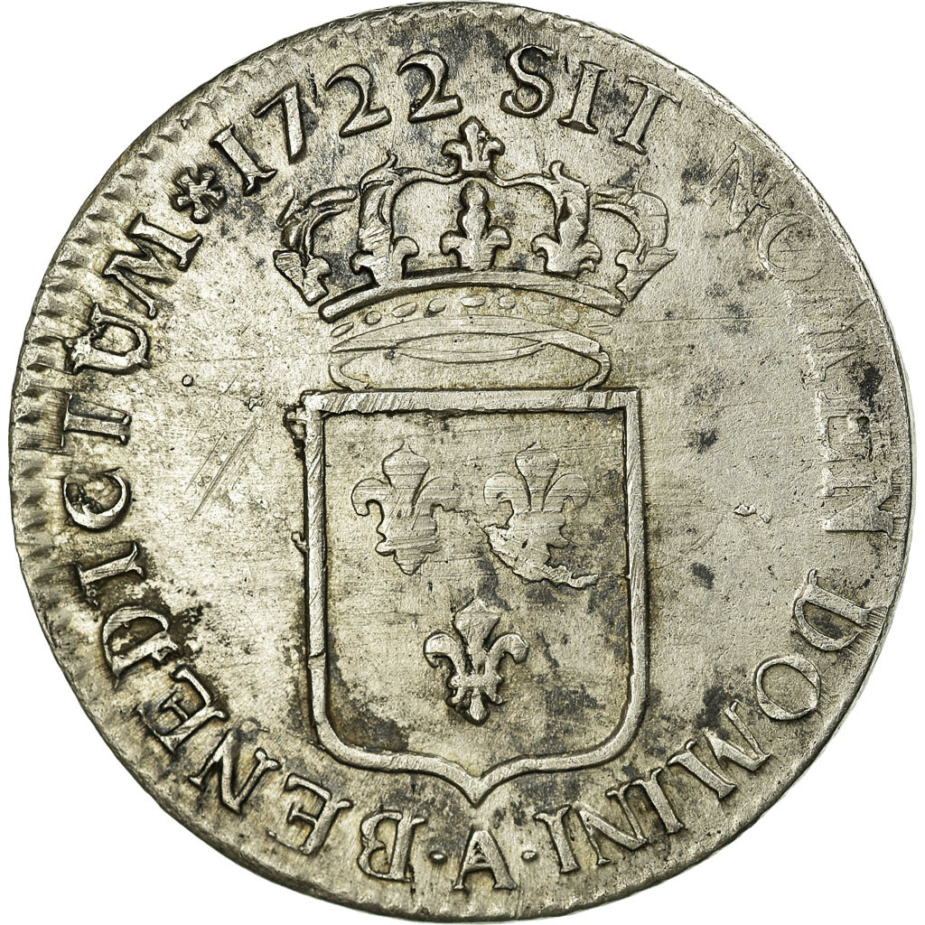Coin, France, Louis XV, 1/3 Écu de France, 1/3 Ecu, 1722, Paris, 