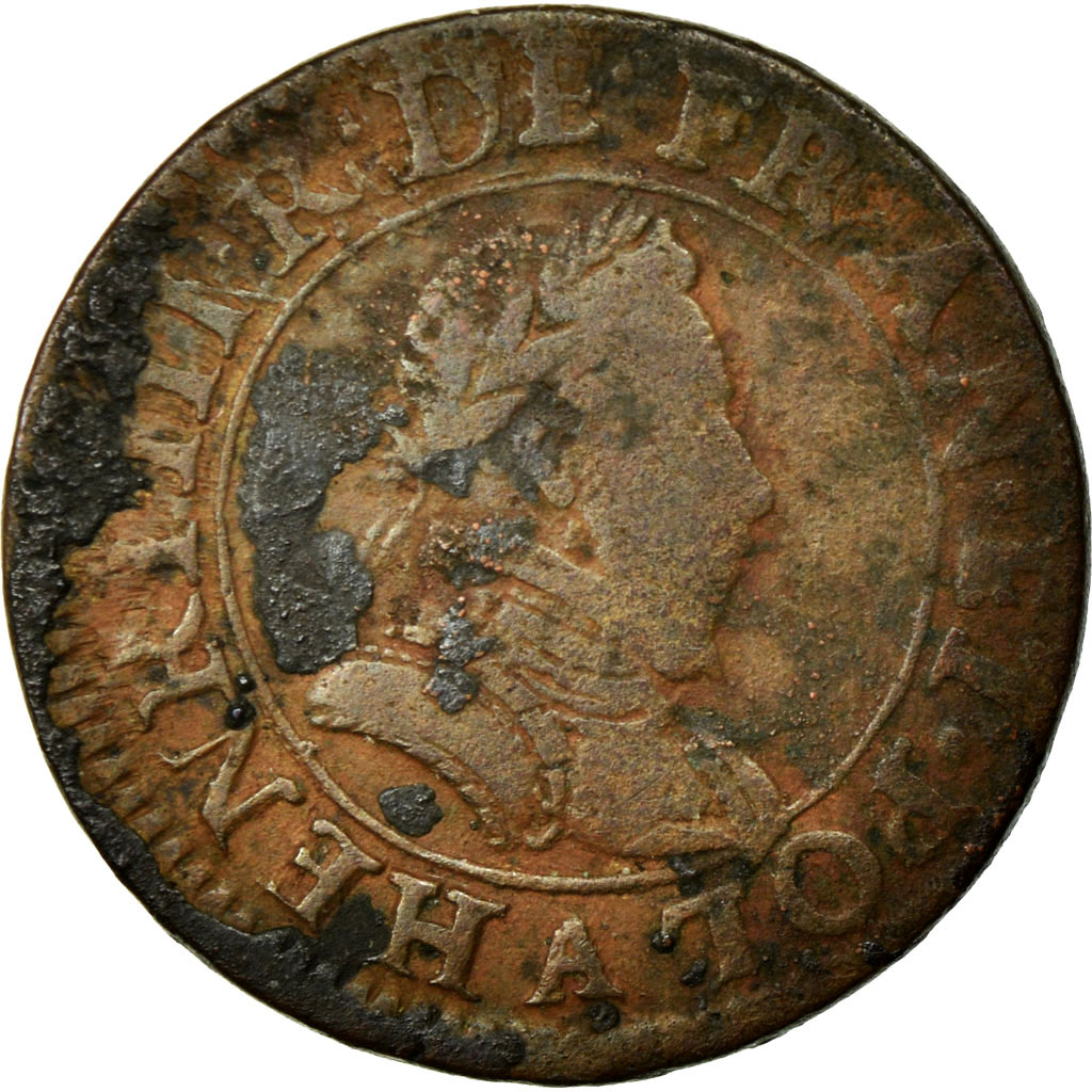 Coin, France, Double Tournois, Undated, Paris, , Copper, Sombart:4068