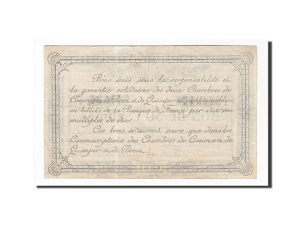 Banknote, Pirot:104-19, 50 Centimes, 1921, France, AU(55-58), Quimper et Brest