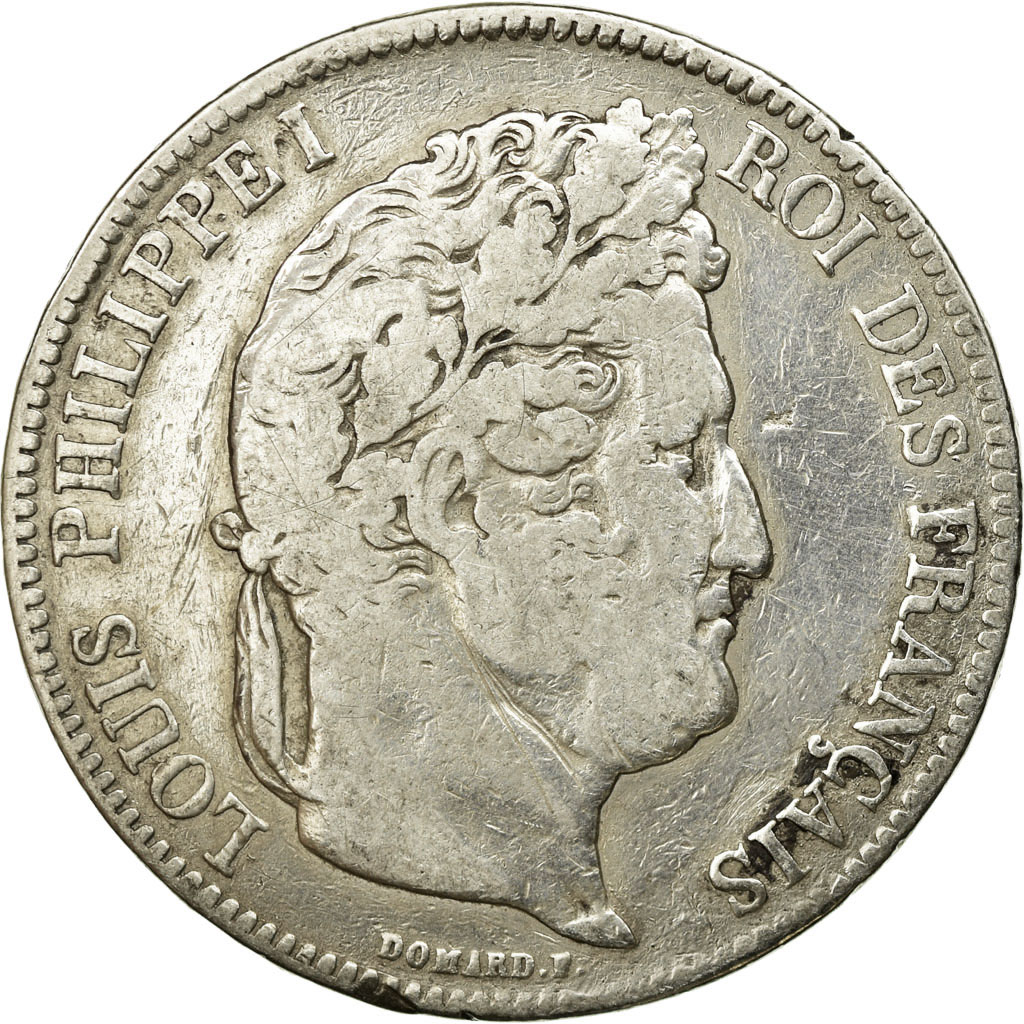 Coin, France, Louis-Philippe, 5 Francs, 1834, Lyon, , Silver, KM:749.4