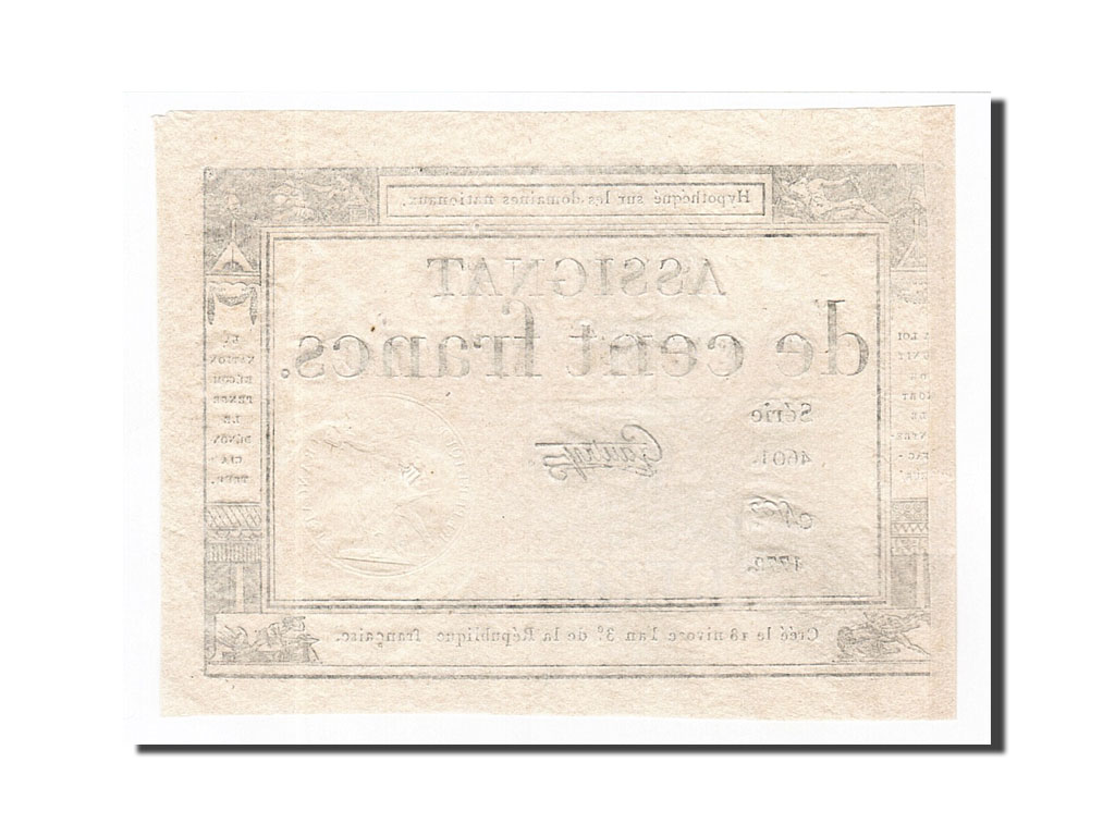 Banknote, France, 100 Francs, 1795, Gautry, 1795-01-07, AU(55-58), KM:A78