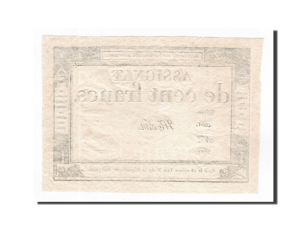 Banknote, France, 100 Francs, 1795, Morin, 1795-01-07, UNC(60-62), KM:A78