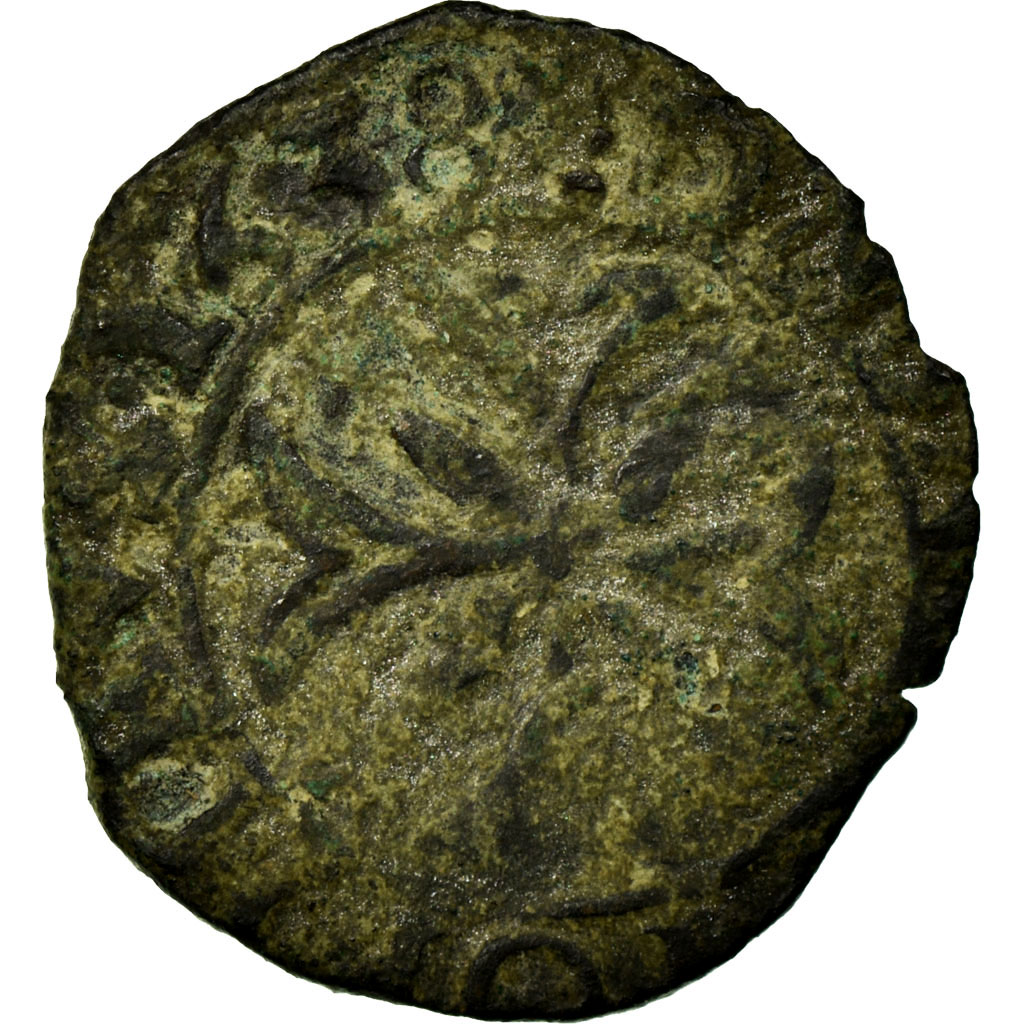 Coin, France, DOMBES, Liard, 1638, Trévoux, VF(20-25), Billon, Boudeau:1091