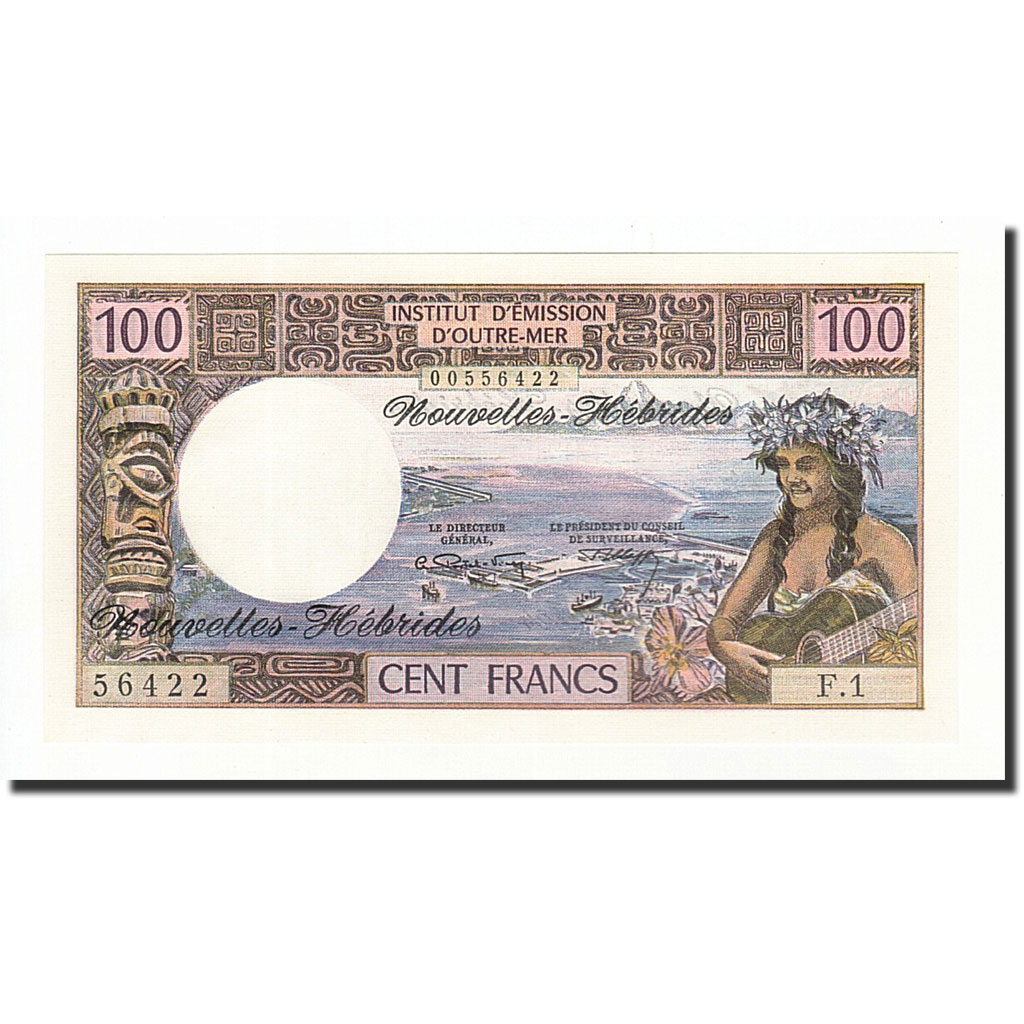 Banknote, New Hebrides, 100 Francs, 1970, KM:18a, UNC(65-70)
