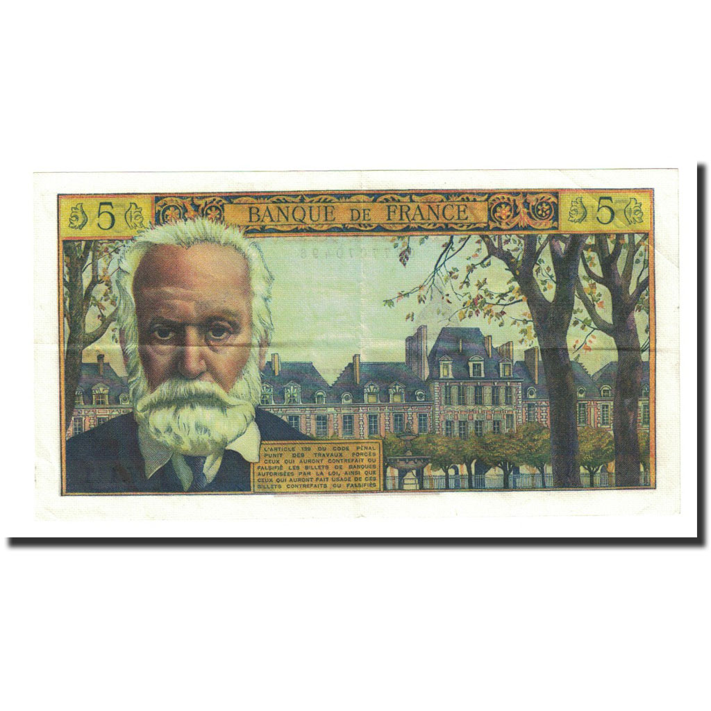 France, 5 Nouveaux Francs, 5 NF 1959-1965 ''Victor Hugo'', 1964-05-06