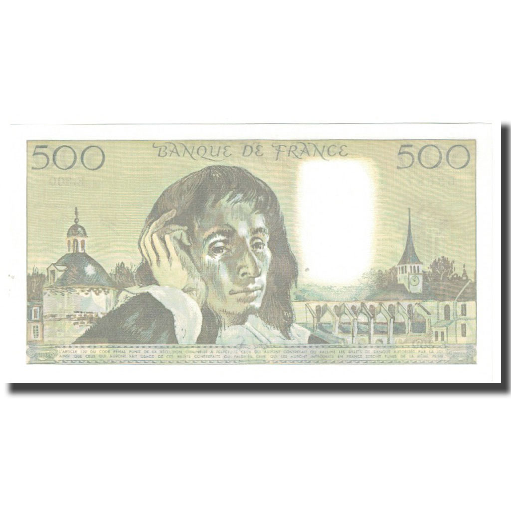 France, 500 Francs, Pascal, 1989, BRUNEEL, BONARDIN, VIGIER, 1989-03-02