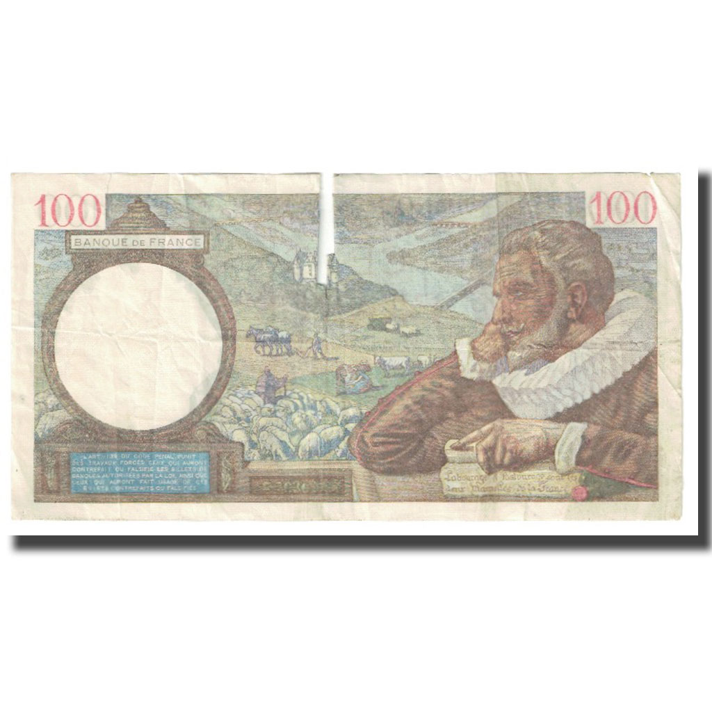 France, 100 Francs, Sully, 1940, P. Rousseau and R. Favre-Gilly, 1940-05-16