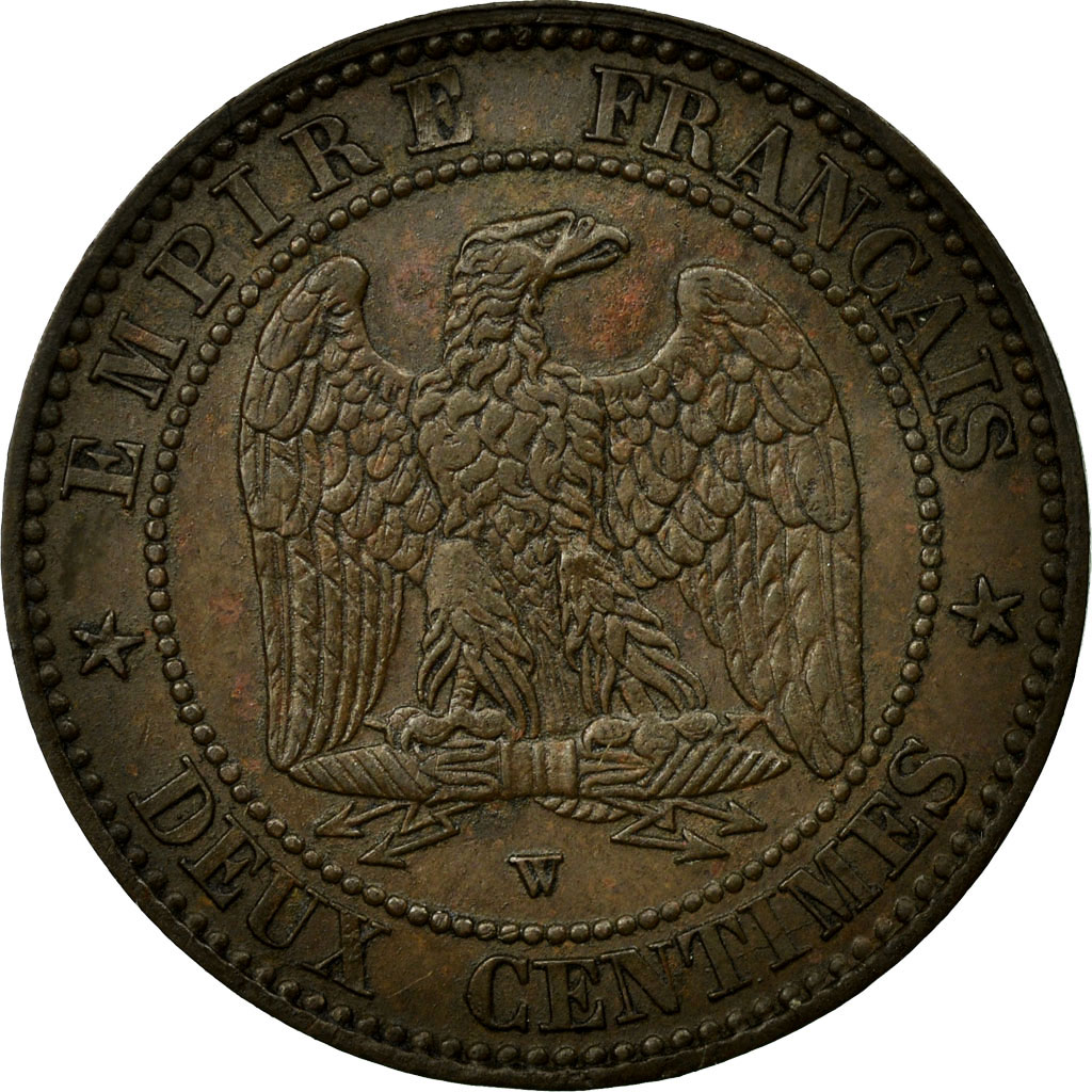 Coin, France, Napoleon III, Napoléon III, 2 Centimes, 1855, Lille, 