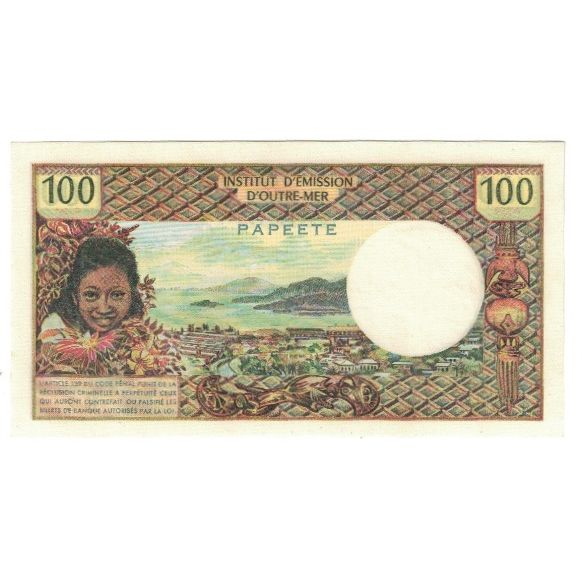 Banknote, Tahiti, 100 Francs, KM:23, UNC