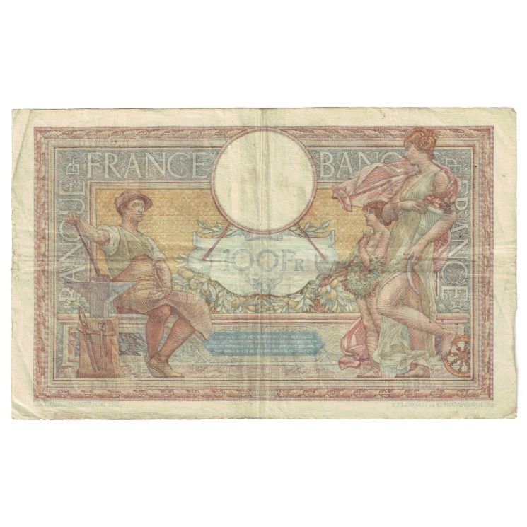 France, 100 Francs, Luc Olivier Merson, 1939, P. Rousseau and R. Favre-Gilly