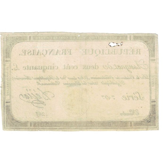 France, 250 Livres, 1793, Say, 1793, EF(40-45), KM:A75