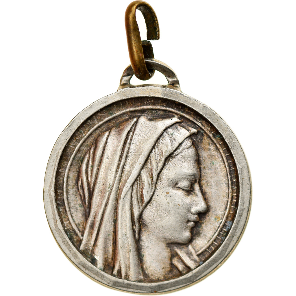 France, Medal, Notre Dame de Lourdes, Religions & beliefs, , Silvered